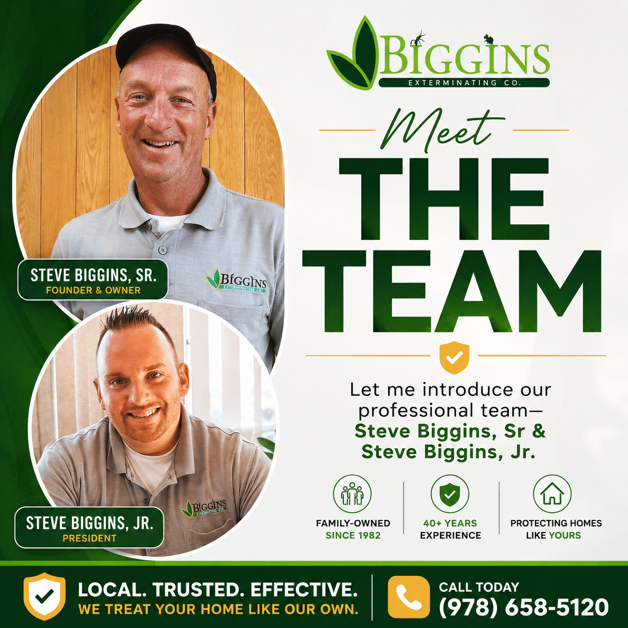 The Biggins Pest Control Team Servicign Woburn